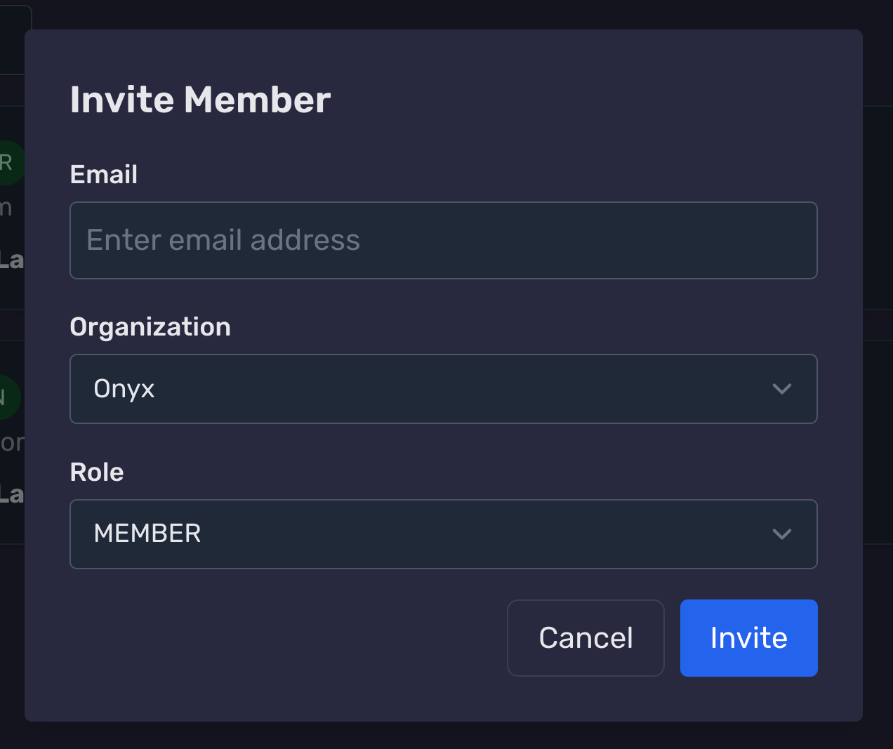 Members Page Form